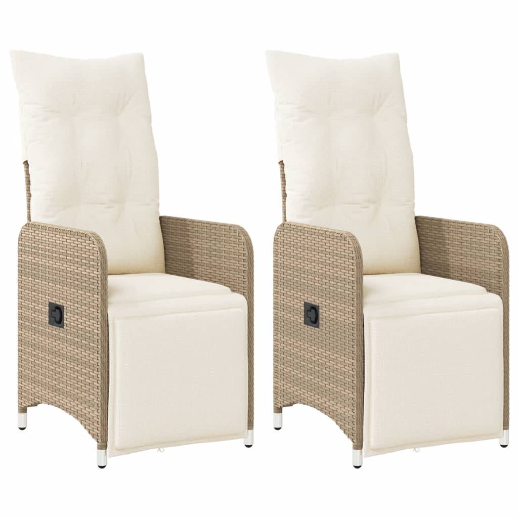 Prolenta Premium - Chaises de jardin rotin beige  54,5 x 58,5 x 92 cm  - Prolenta premium p3157.0 - Image 1