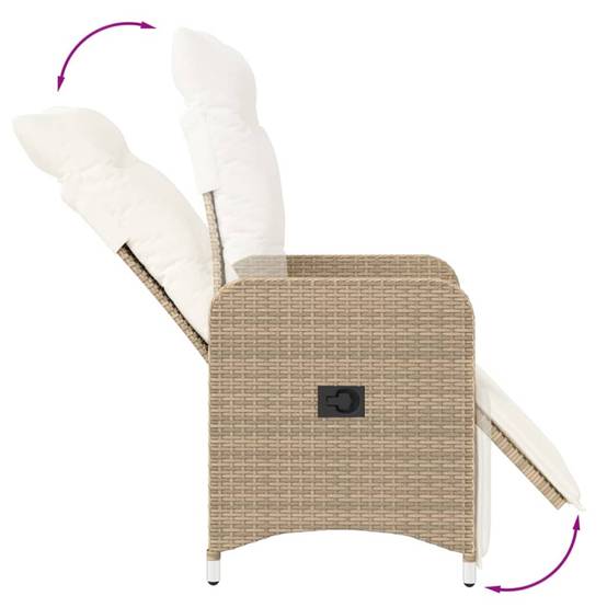 Prolenta Premium - Chaises de jardin rotin beige 54,5 x 58,5 x 92 cm - Prolenta premium p3157.0 - Image 7