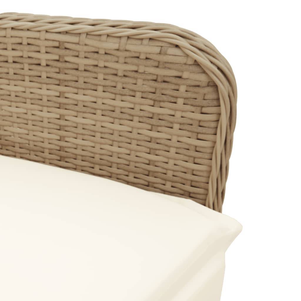 Prolenta Premium - Chaises de jardin rotin beige 54,5 x 58,5 x 92 cm - Prolenta premium p3157.0 - Image 8