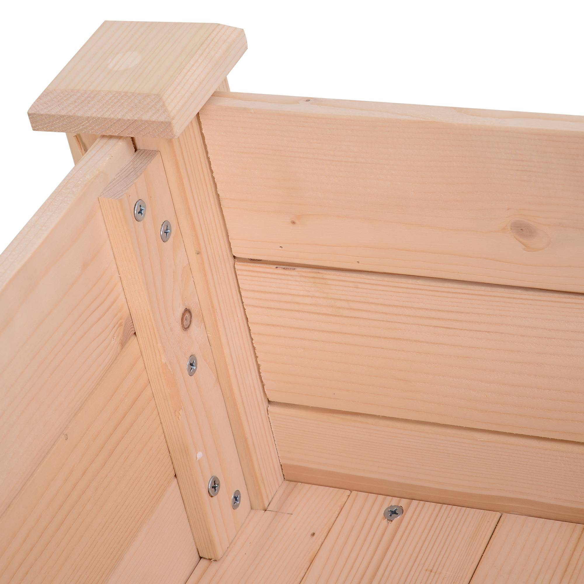 Jardinière surélevée bois naturel 86 x 46 x 76 cm - PANGIVO - Image 10