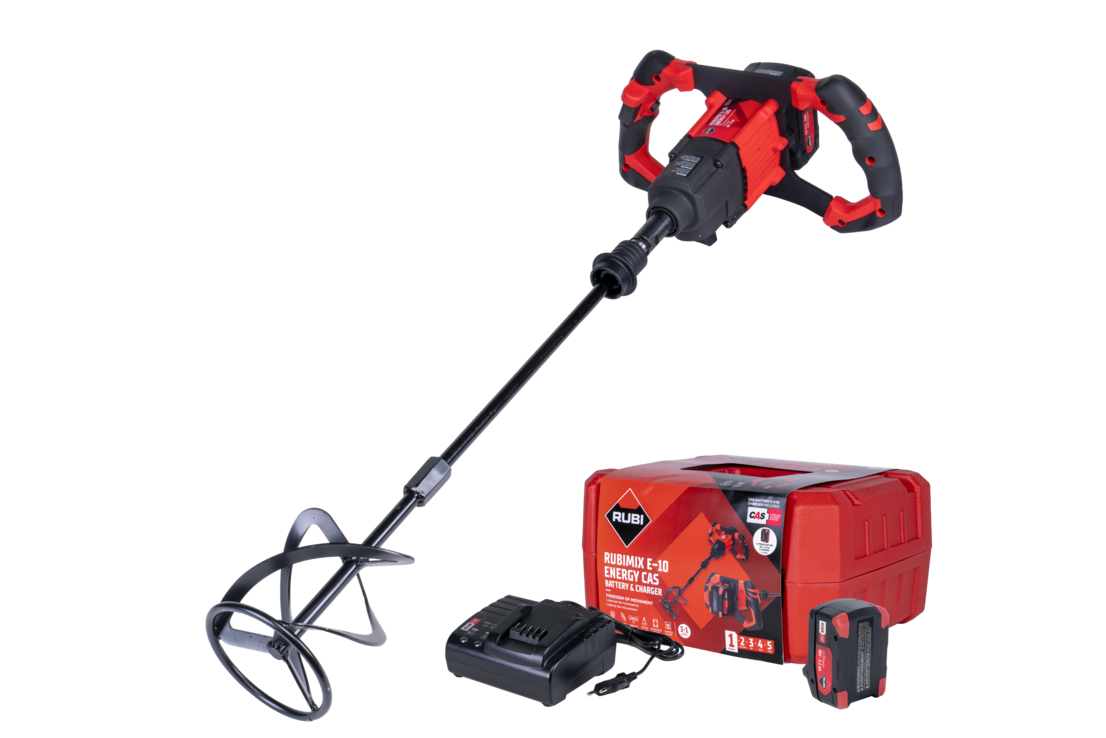 Malaxeur sans fil RUBIMIX E-10 Energy CAS - Ø 120 mm - Avec Batterie 18V + Chargeur + Coffret - RUBI - 26570 - Imagen 1