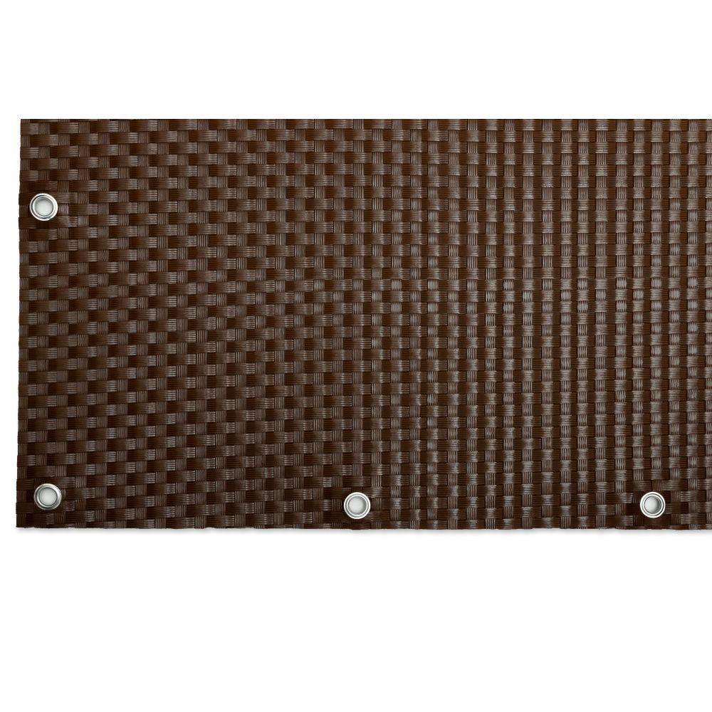 Rattan Art - Brise-vue en résine tressée avec oeillets métalliques coloris marron 1 x 3 m - Imagen 3