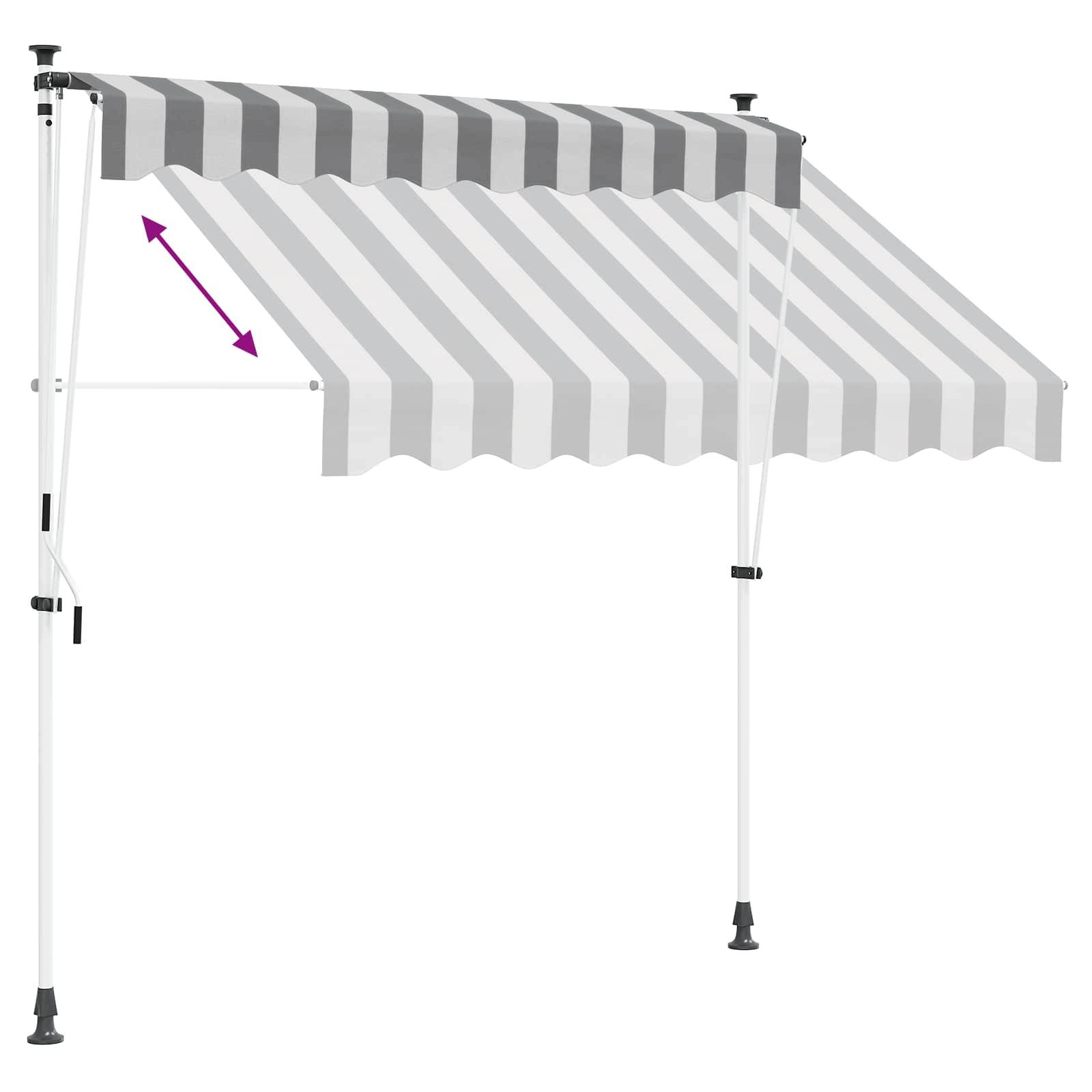 PANGIVO - Auvent rétractable polyester anthracite et blanc 300 cm - PANGIVO - Image 7