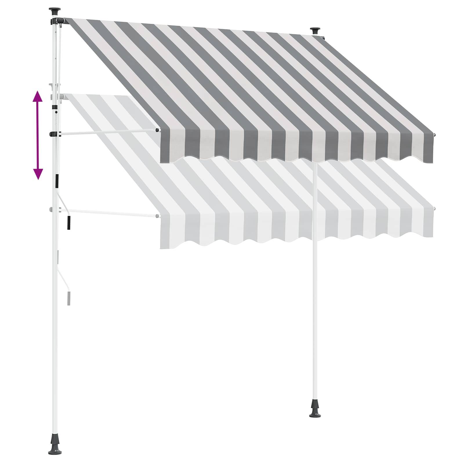 PANGIVO - Auvent rétractable polyester anthracite et blanc 300 cm - PANGIVO - Image 6