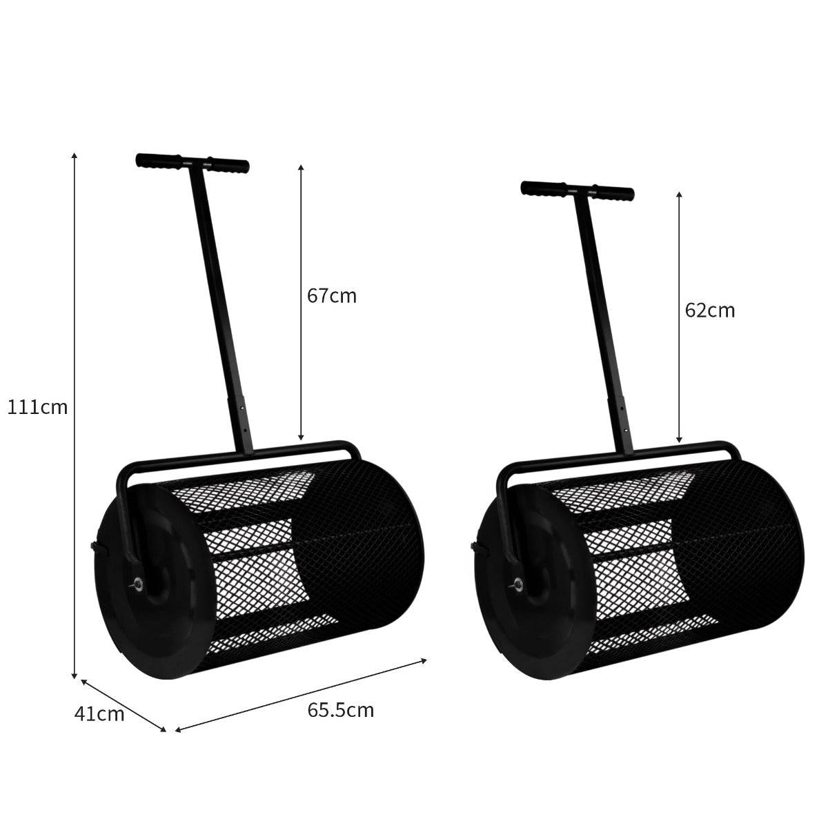 Monstershop - Rouleau Epandeur à Compost 80 L – Noir - Imagen 5