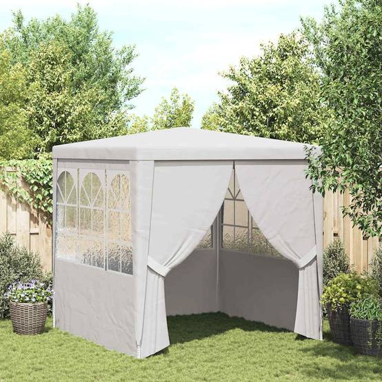 Lot de 2 Parois de tente de réception - Accessoire Tonnelle - Accessoire Barnum avec fenêtre PE Bleu - MEUBLE PRO Lot de 2 Parois de tente de réception - Accessoire Tonnelle - Accessoire Barnum avec fenêtre PE Bleu - MEUBLE PRO