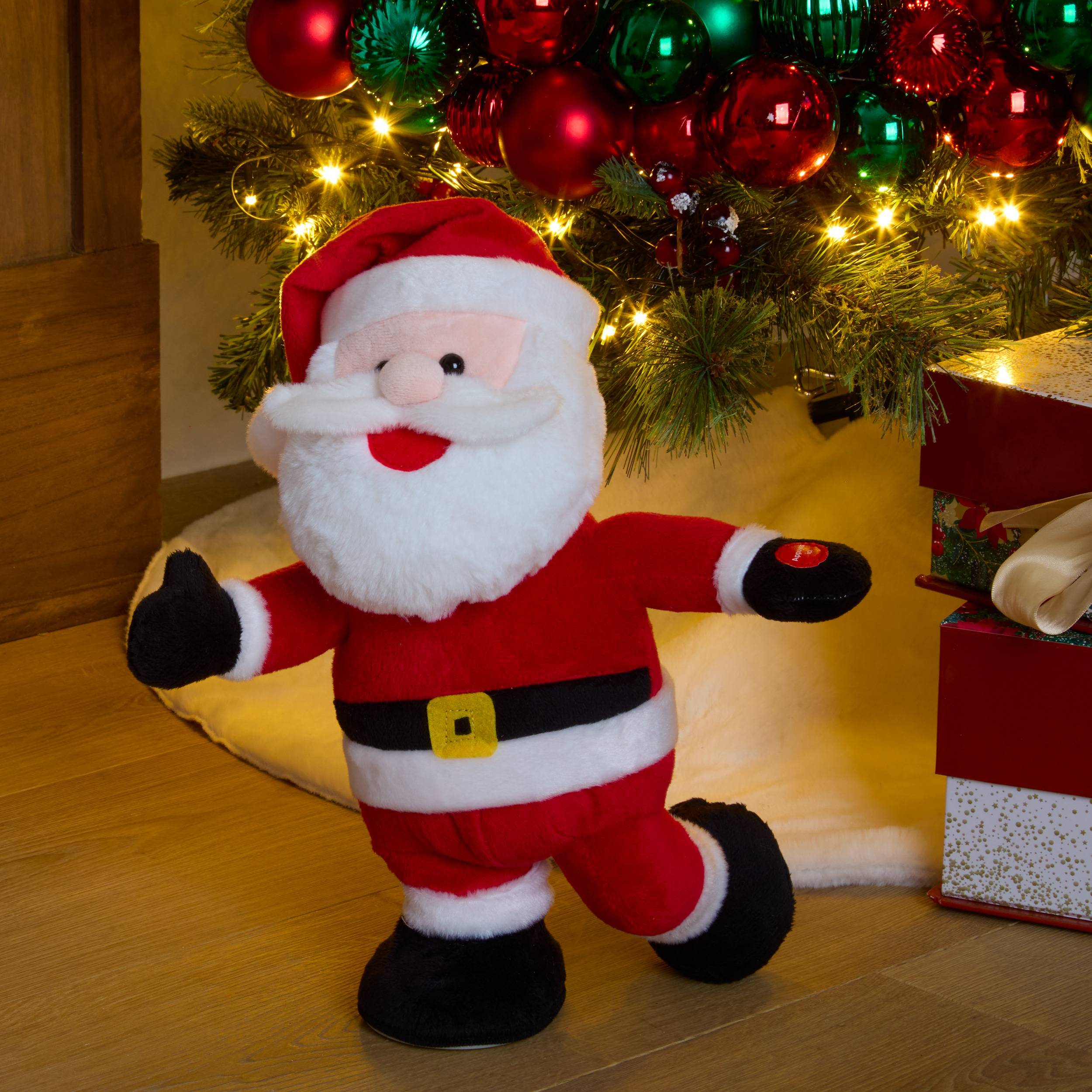 Feeric Christmas - Automate Père Noël danseur animé et musical H. 31 cm à piles - Feeric Lights & Christmas