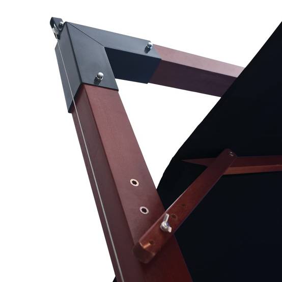 PANGIVO - Parasol suspendu avec mât en bois 400 x 300 x 285 cm Noir - PANGIVO - Image 6