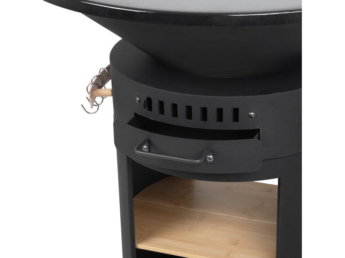 Habitat Et Jardin - Barbecue Plancha Brasero à Charbon Et Bois "cesar Premium" - ø 81 Cm - Noir -habitat Et Jardin - Image 3