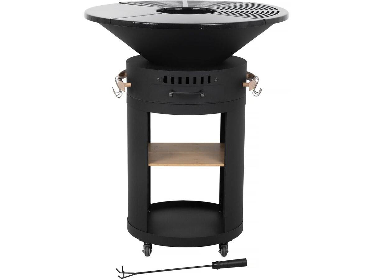 Habitat Et Jardin - Barbecue Plancha Brasero à Charbon Et Bois "cesar Premium" - ø 81 Cm - Noir -habitat Et Jardin - Image 1