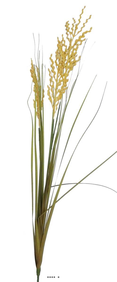 Artificielles - Orge 3 epis artificiel isolepsis H 77 cm superbe et rare - Imagen 1