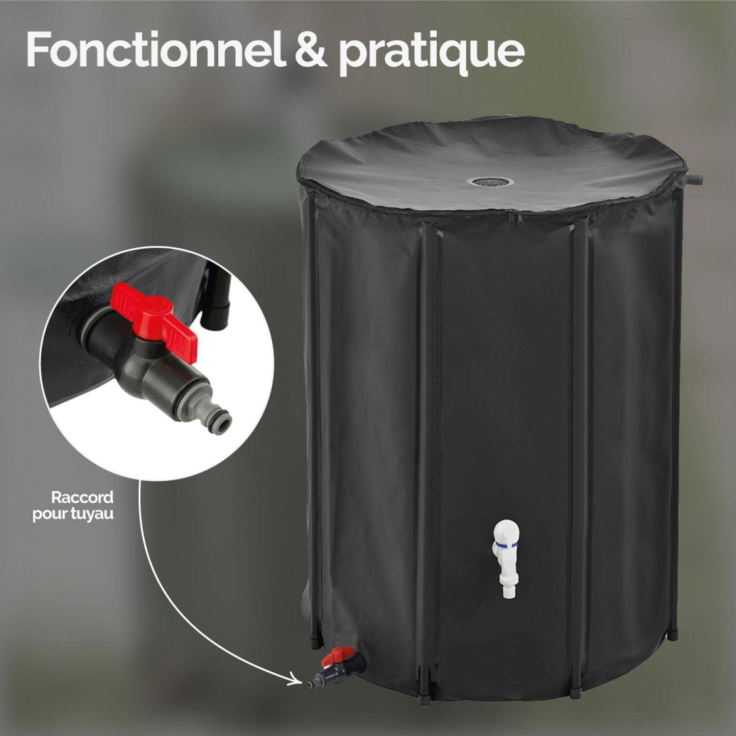 Linxor - Raccord, connecteur de tuyau pour récupérateur d'eau de pluie - Linxor - Imagen 2