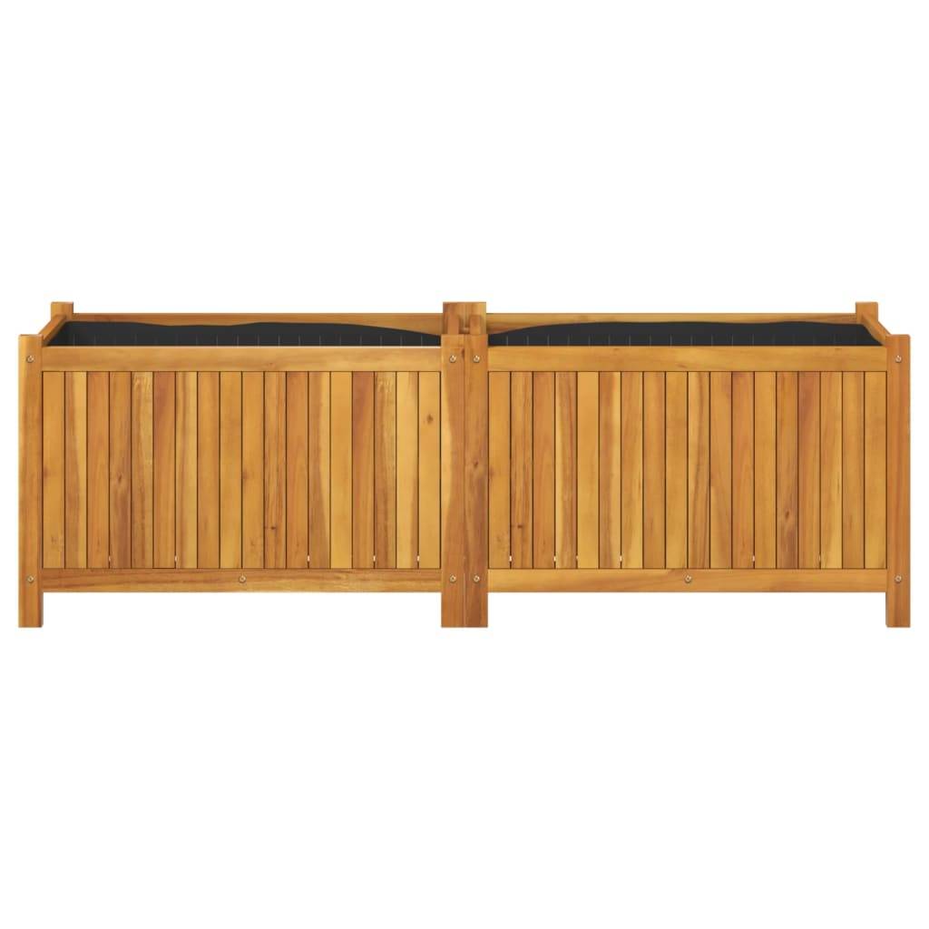 ComfortXL - Très grande jardinière bois acacia pour séparation de terrasse 153x38,5x50 cm - ComfortXL Outdoor Living - Image 4
