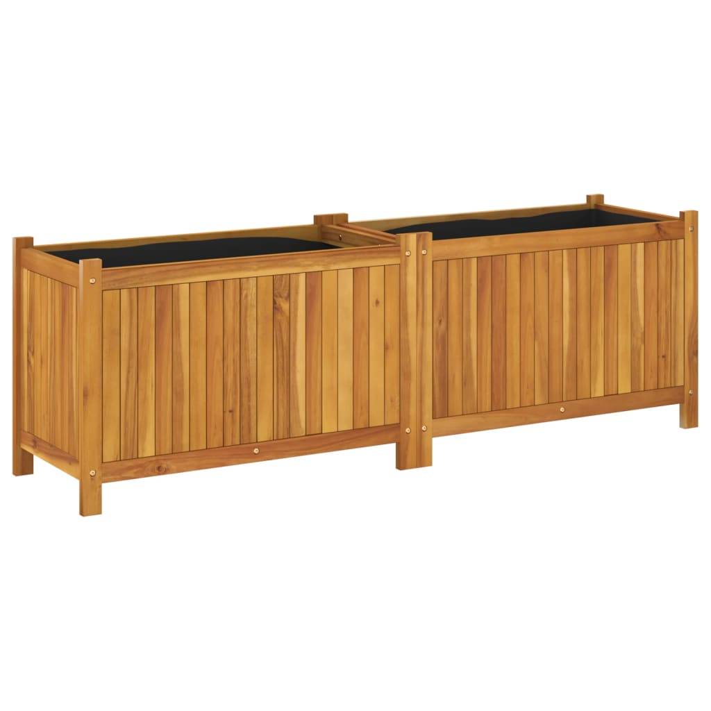 ComfortXL - Très grande jardinière bois acacia pour séparation de terrasse 153x38,5x50 cm - ComfortXL Outdoor Living - Image 7