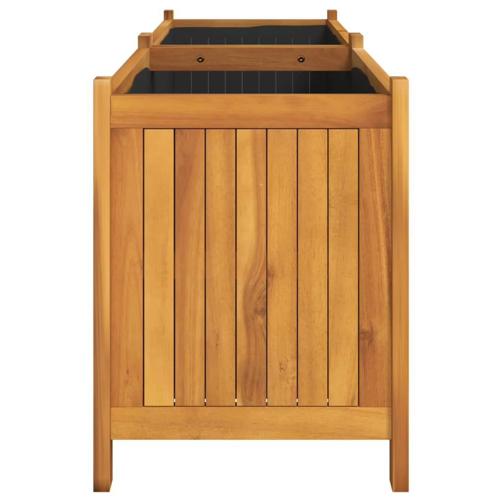 ComfortXL - Très grande jardinière bois acacia pour séparation de terrasse 153x38,5x50 cm - ComfortXL Outdoor Living - Image 6