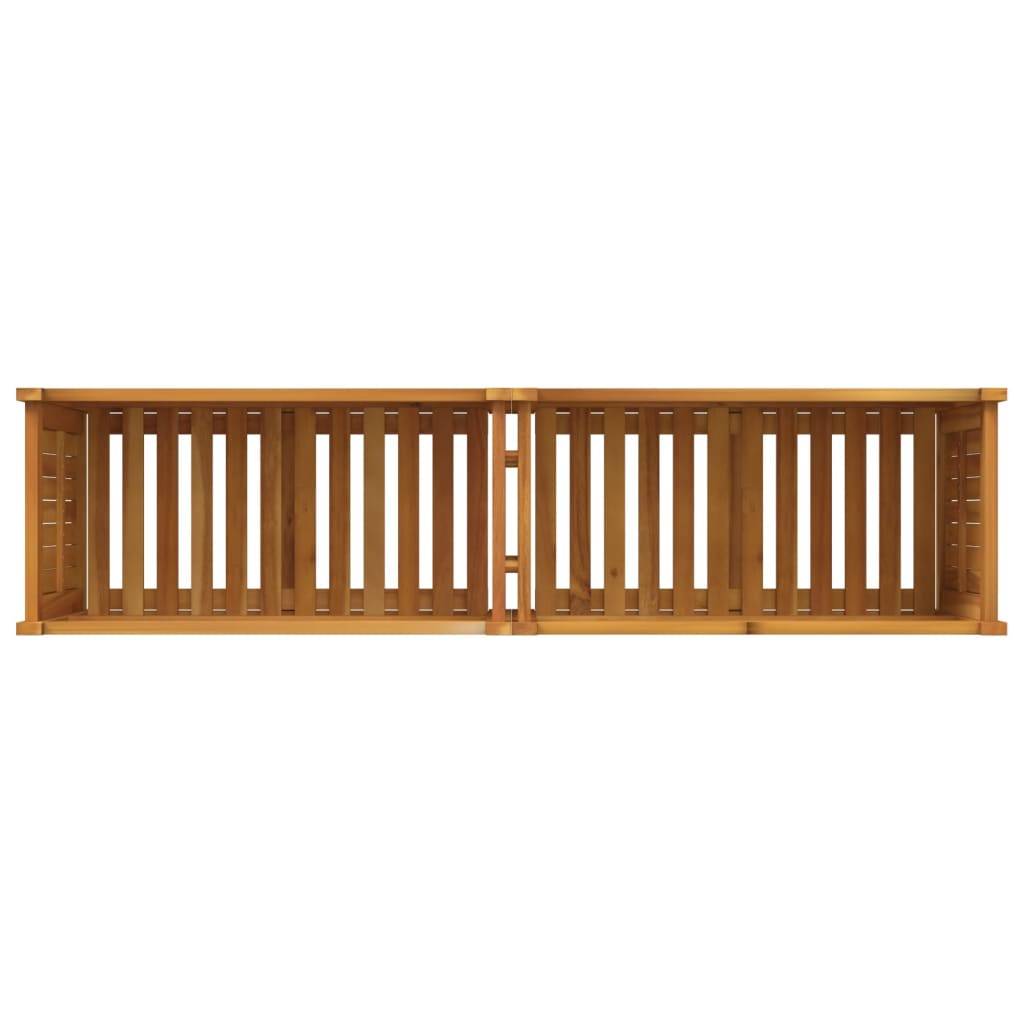 ComfortXL - Très grande jardinière bois acacia pour séparation de terrasse 153x38,5x50 cm - ComfortXL Outdoor Living - Image 8