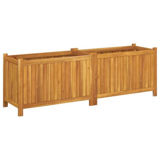 ComfortXL - Très grande jardinière bois acacia pour séparation de terrasse 153x38,5x50 cm - ComfortXL Outdoor Living - Image 5