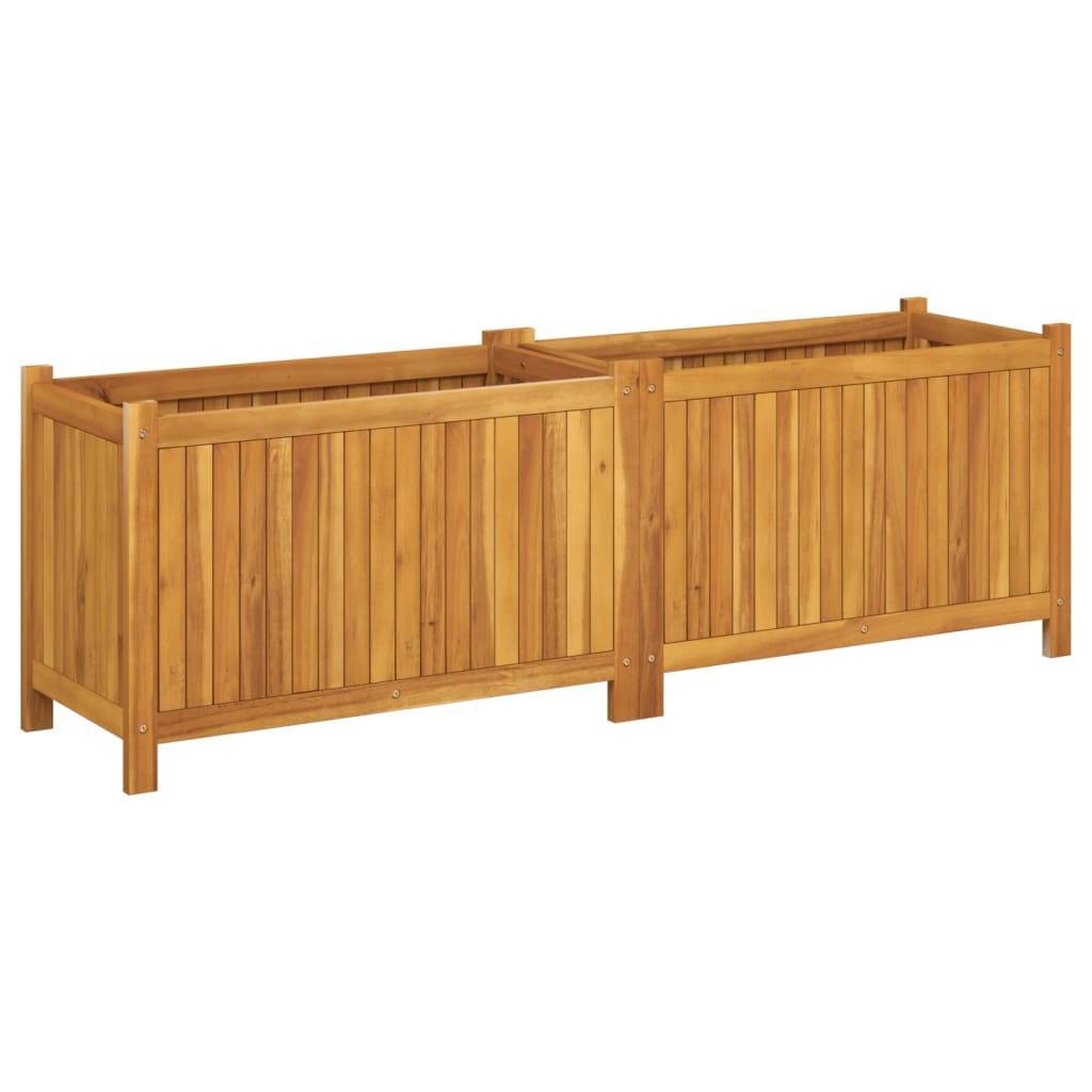 ComfortXL - Très grande jardinière bois acacia pour séparation de terrasse 153x38,5x50 cm - ComfortXL Outdoor Living - Image 5