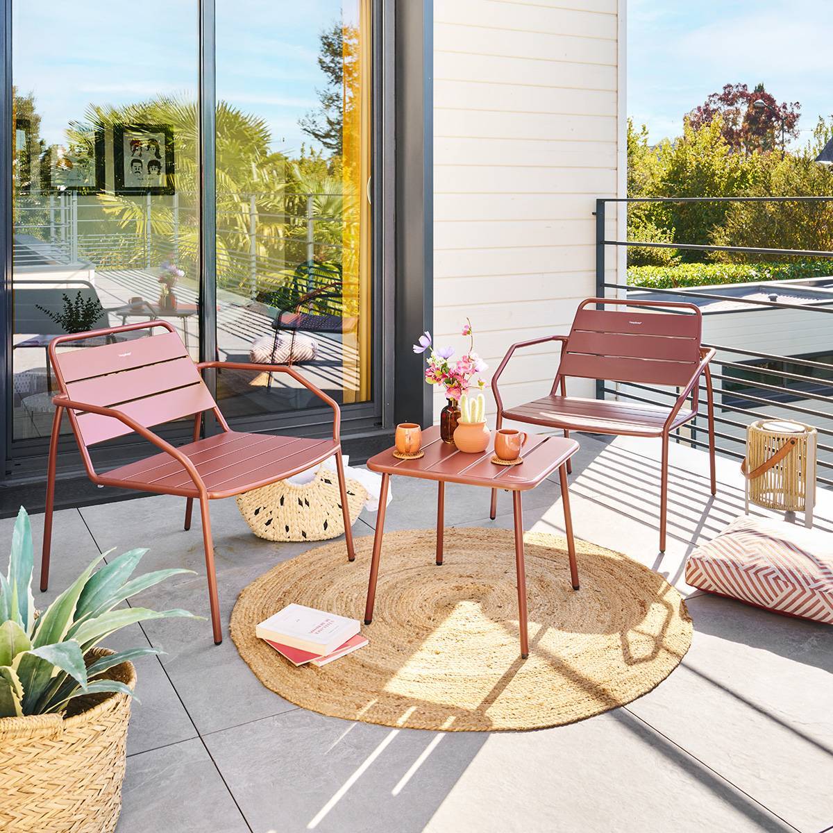 Hesperide - Table basse de jardin Phuket 45x45cm acajou Hespéride - Image 1