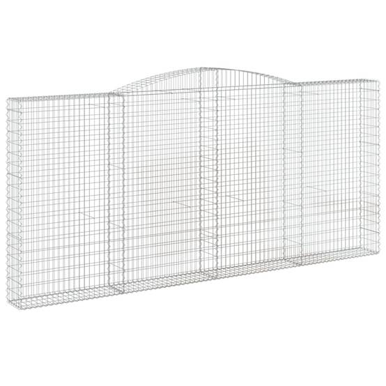 Vidaxl - Paniers à gabions arqués 4 pcs 400x30x180/200 cm Fer galvanisé vidaXL 3146920 - Image 4