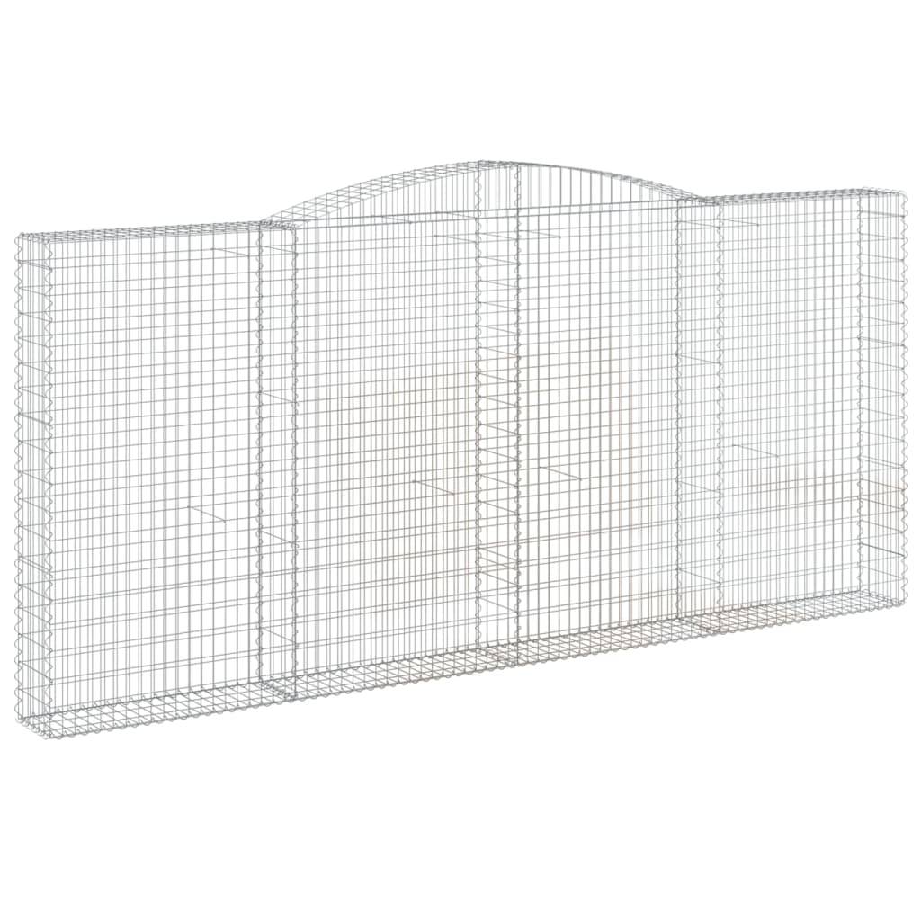 Vidaxl - Paniers à gabions arqués 4 pcs 400x30x180/200 cm Fer galvanisé vidaXL 3146920 - Image 4