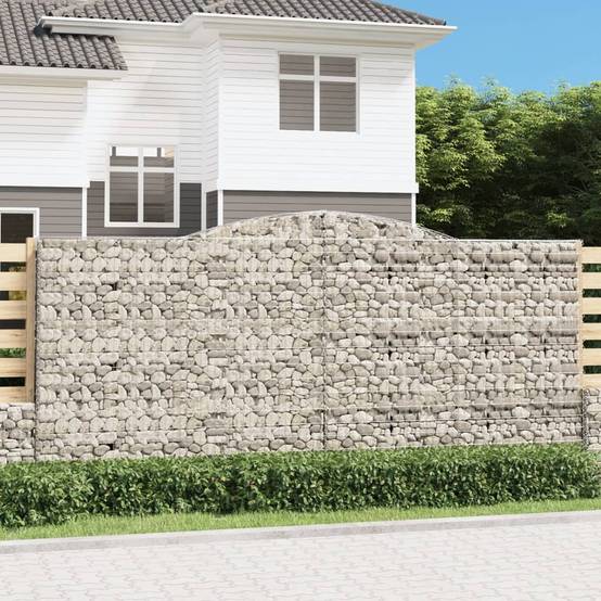 Vidaxl - Paniers à gabions arqués 4 pcs 400x30x180/200 cm Fer galvanisé vidaXL 3146920 - Image 1