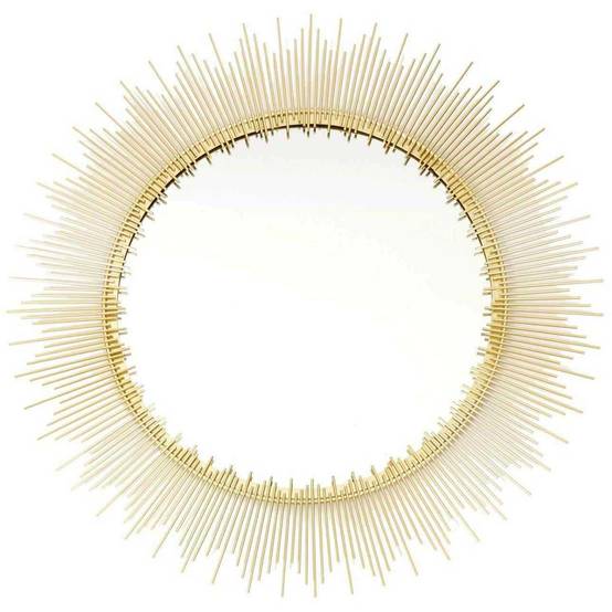 The Home Deco Factory - Miroir en métal doré Soleil 90 cm - Image 1