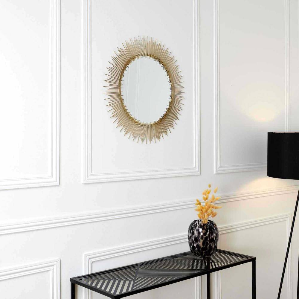 The Home Deco Factory - Miroir en métal doré Soleil 90 cm - Image 2
