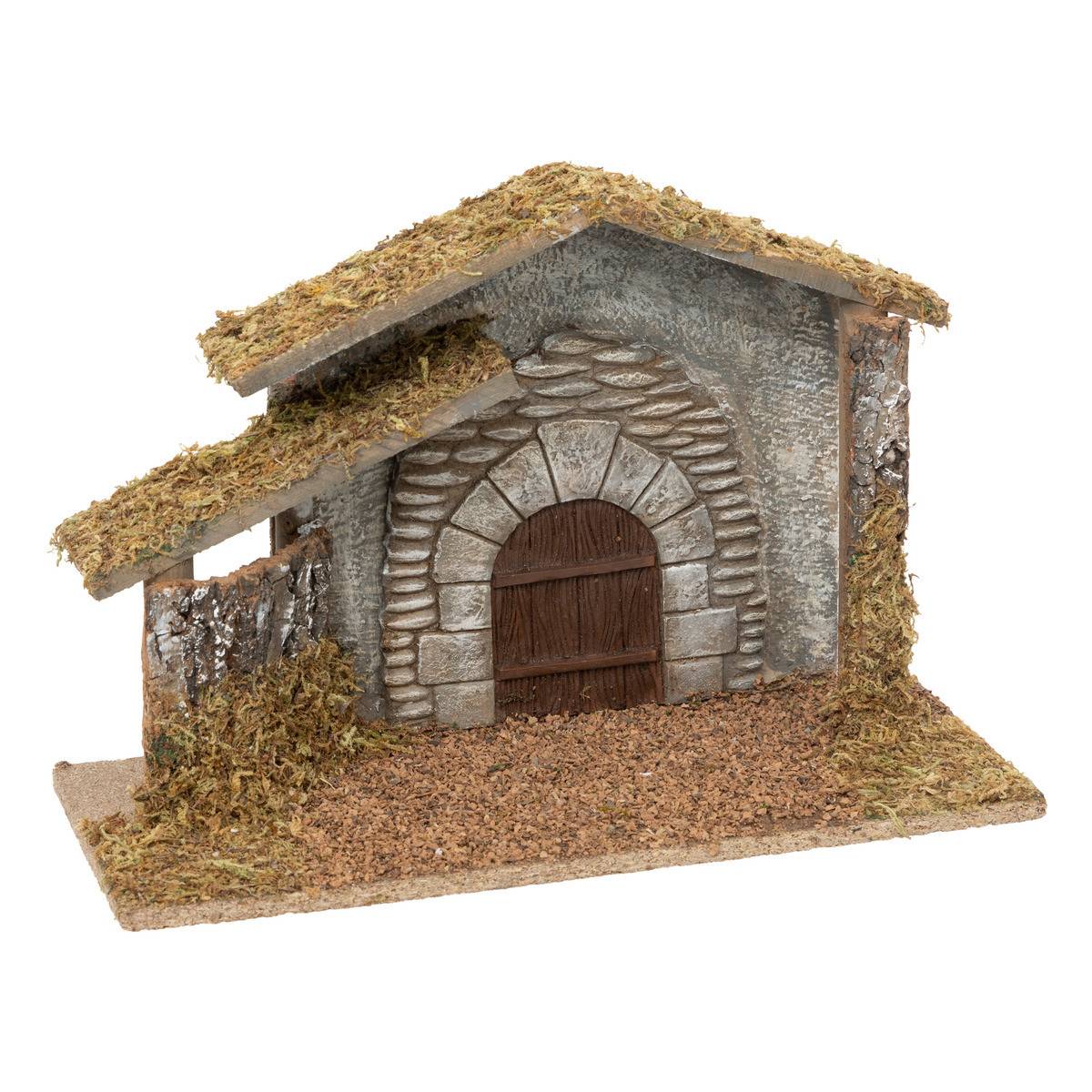 Fééric Lights & Christmas - Crèche de Noël en Bois avec décor