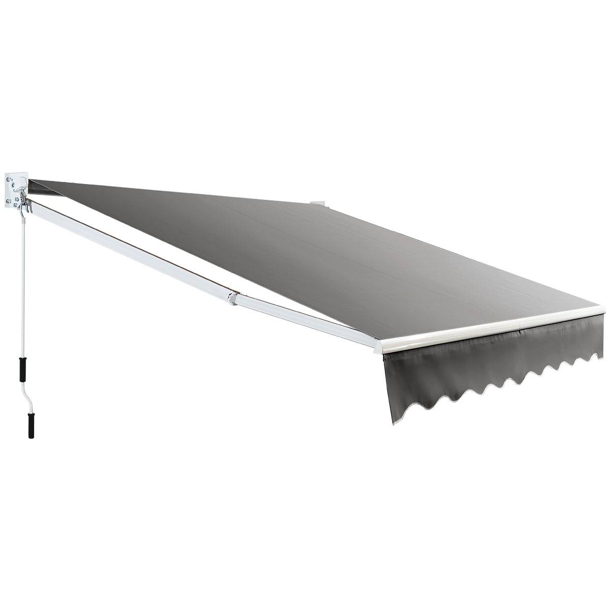 Maison Chic - Store Banne Auvent Rétractable Manuel 245x200CM Angle Ajustable 40°-100° sans Perçage pour Balcon/Jardin Gris - Image 3