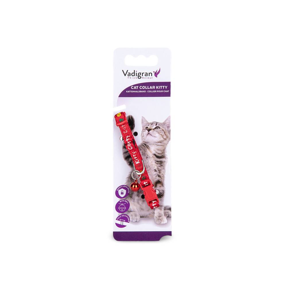 Vadigran - Vadigran - Collier chaton  KITTY rouge  16-25cm x 8mm - Imagen 2
