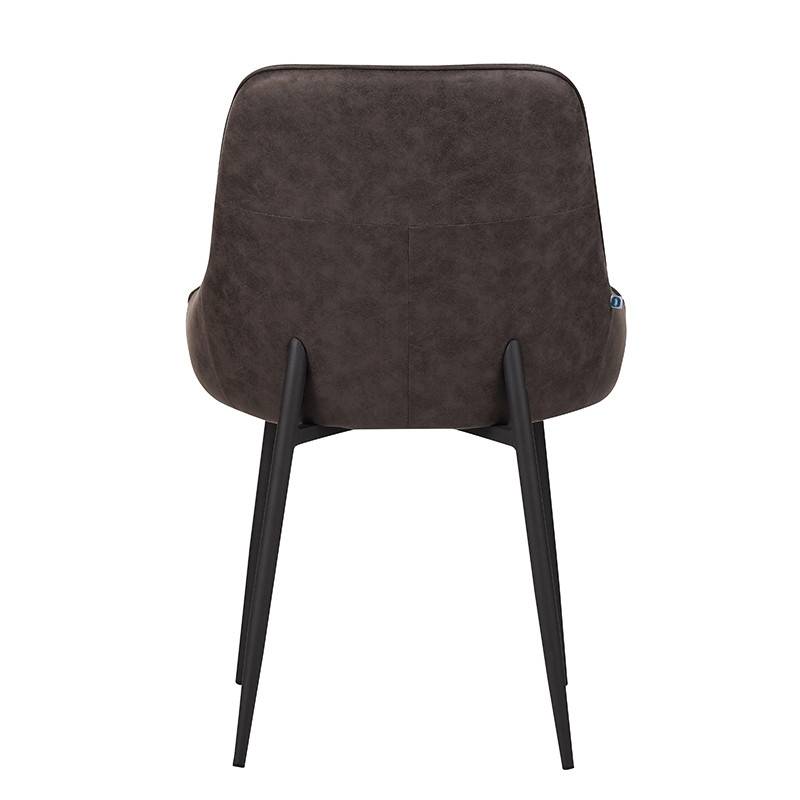 Chaise bicolore gris/anthracite pieds métal noir Milo - Image 6