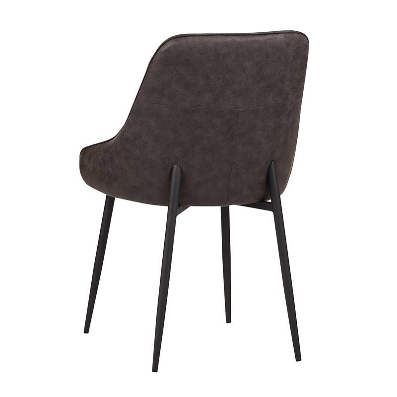 Chaise bicolore gris/anthracite pieds métal noir Milo - Image 2