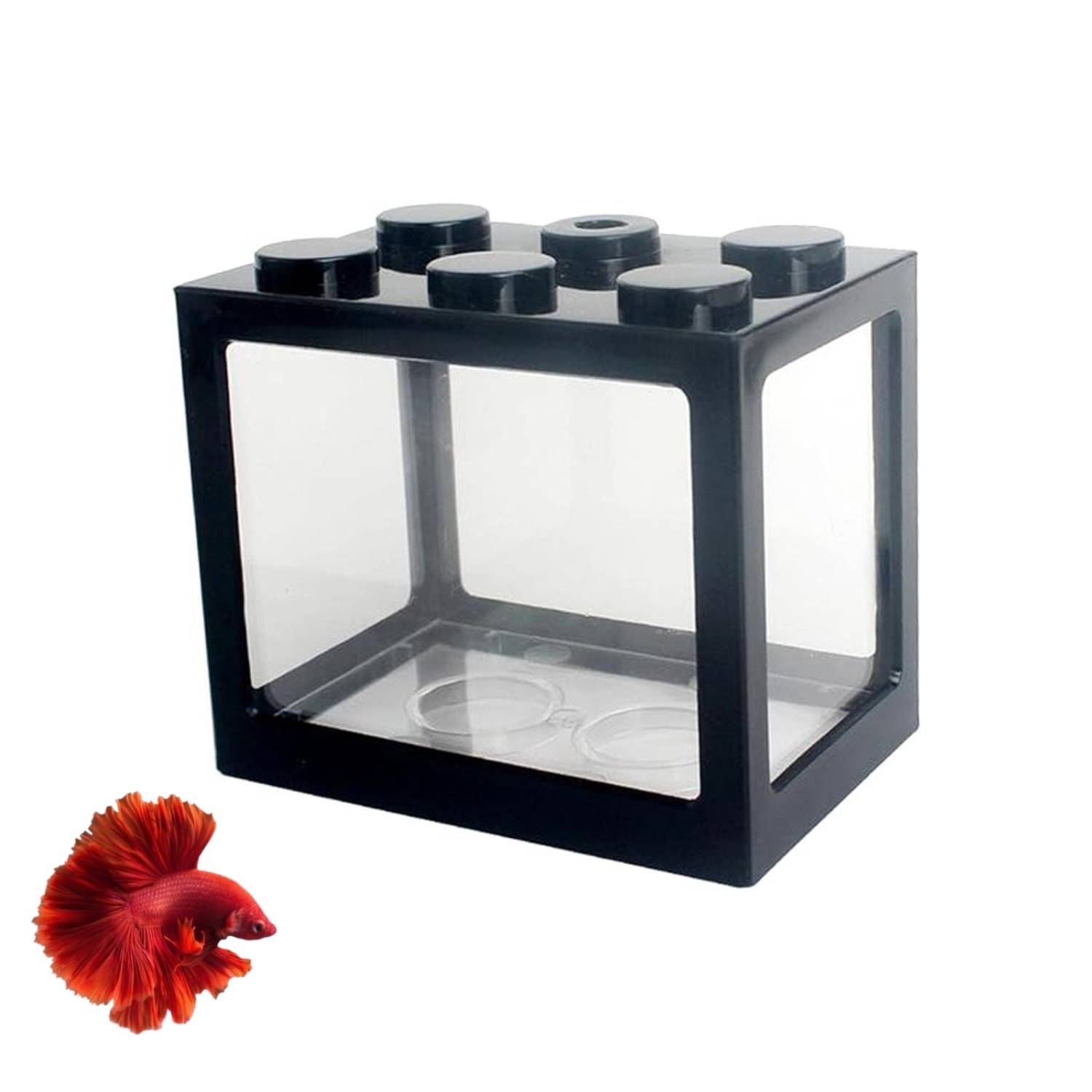 DtopbuyAge - Aquarium Betta Miniature en Acrylique Transparent DtopbuyAge
