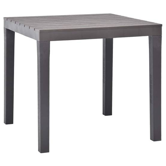 Table de jardin plastique moka 78 x 78 x 72 cm - PANGIVO - Image 1