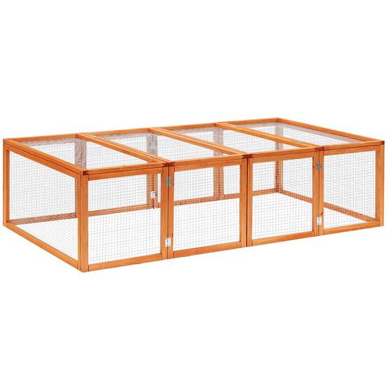 Enclos Lapin Extérieur Bois Sapin Parc Rongeur Sécurisé 181x100x48cm - ComfortXL Pet Living - Image 2