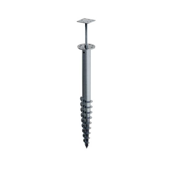 Decklinea - Vis de Fondation SPIRAL - Pour Clôture- Hauteur : 80 cm - Fixation Sans Beton - Support plat inclus - Image 1