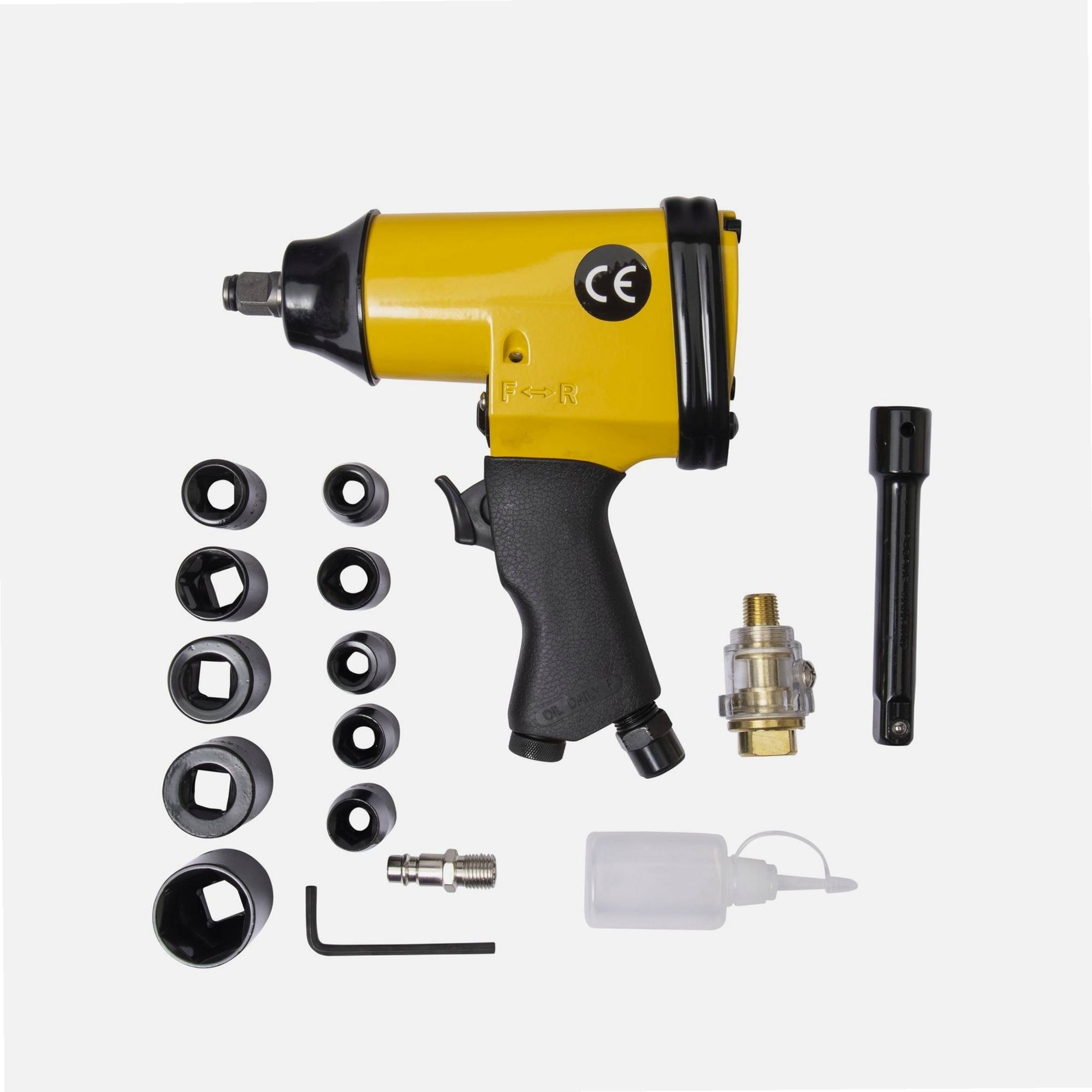 Coffret Clé à Choc 1/2 Pneumatique + 10 Douilles Et Accessoires - Image 6