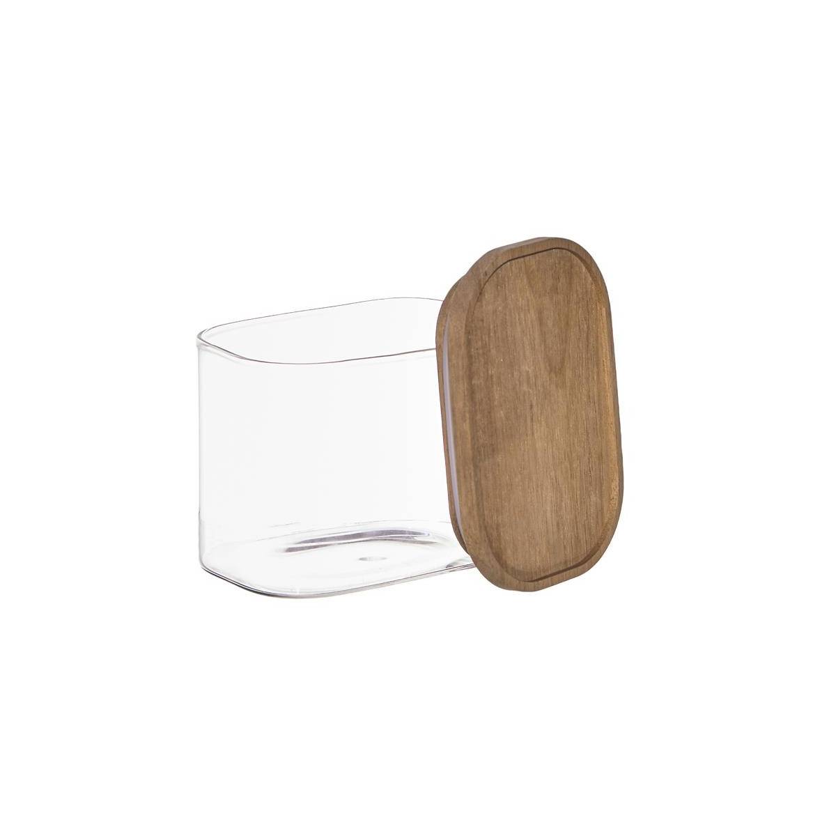 The Home Deco Factory - Bocal de Conservation "Heritage" 60cl Transparent & Marron - Image 3