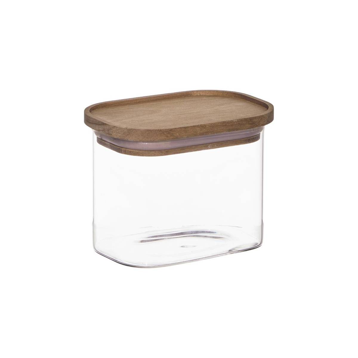 The Home Deco Factory - Bocal de Conservation "Heritage" 60cl Transparent & Marron - Image 1
