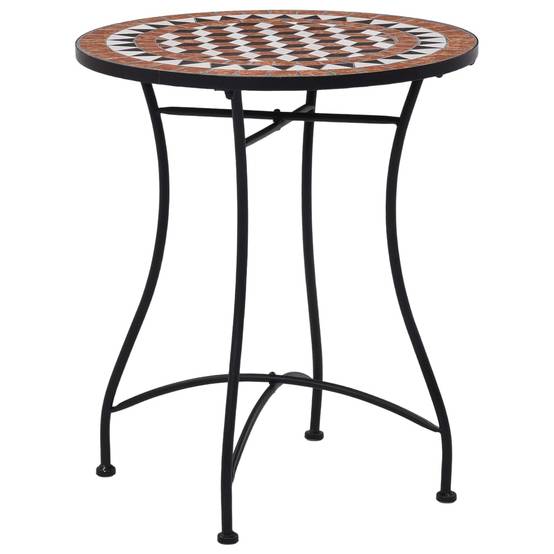 Maison Chic - Table de jardin - Table de bistro mosaïque Marron 60 cm Céramique HL905 - Image 2