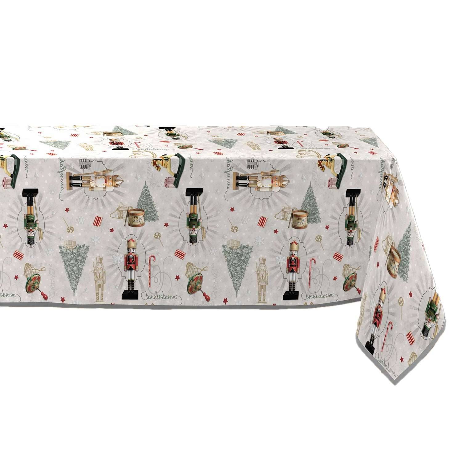 Sans Marque - Nappe rectangulaire antitache Casse-noisette - L. 150 x l. 240 cm - Multicolore - Douceur d'intérieur - Imagen 1