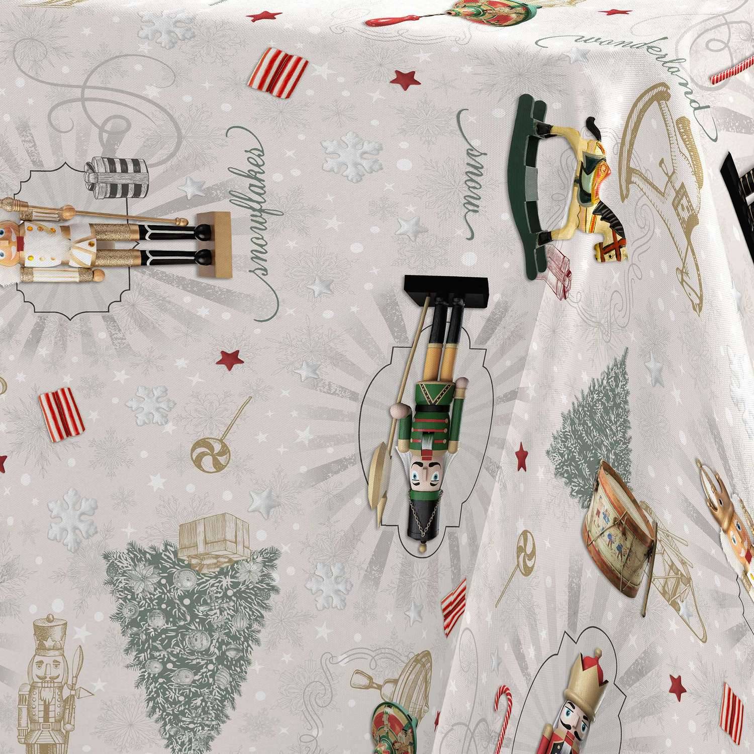 Sans Marque - Nappe rectangulaire antitache Casse-noisette - L. 150 x l. 240 cm - Multicolore - Douceur d'intérieur - Imagen 5