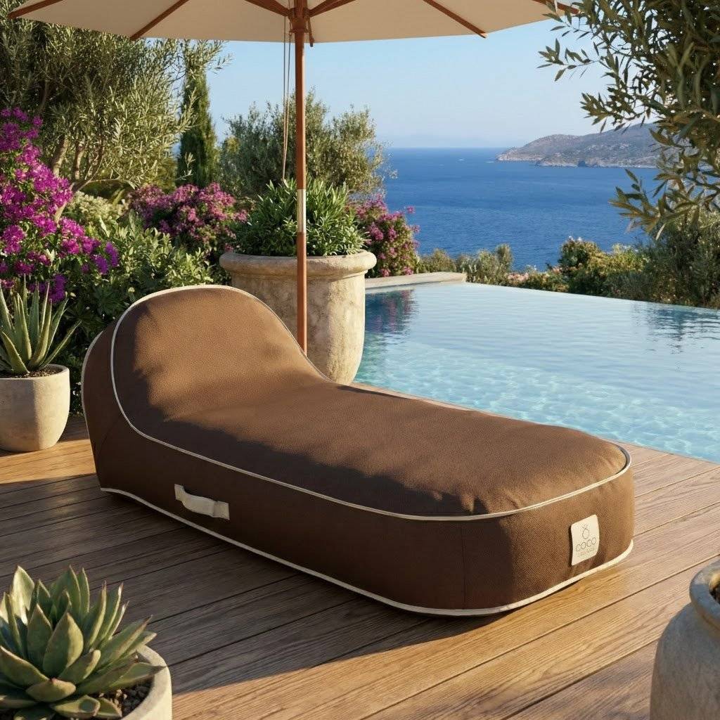 Coco Lounge - Coco Lounge Transat gonflable PALMA Collection Moka - chocolat - Image 1