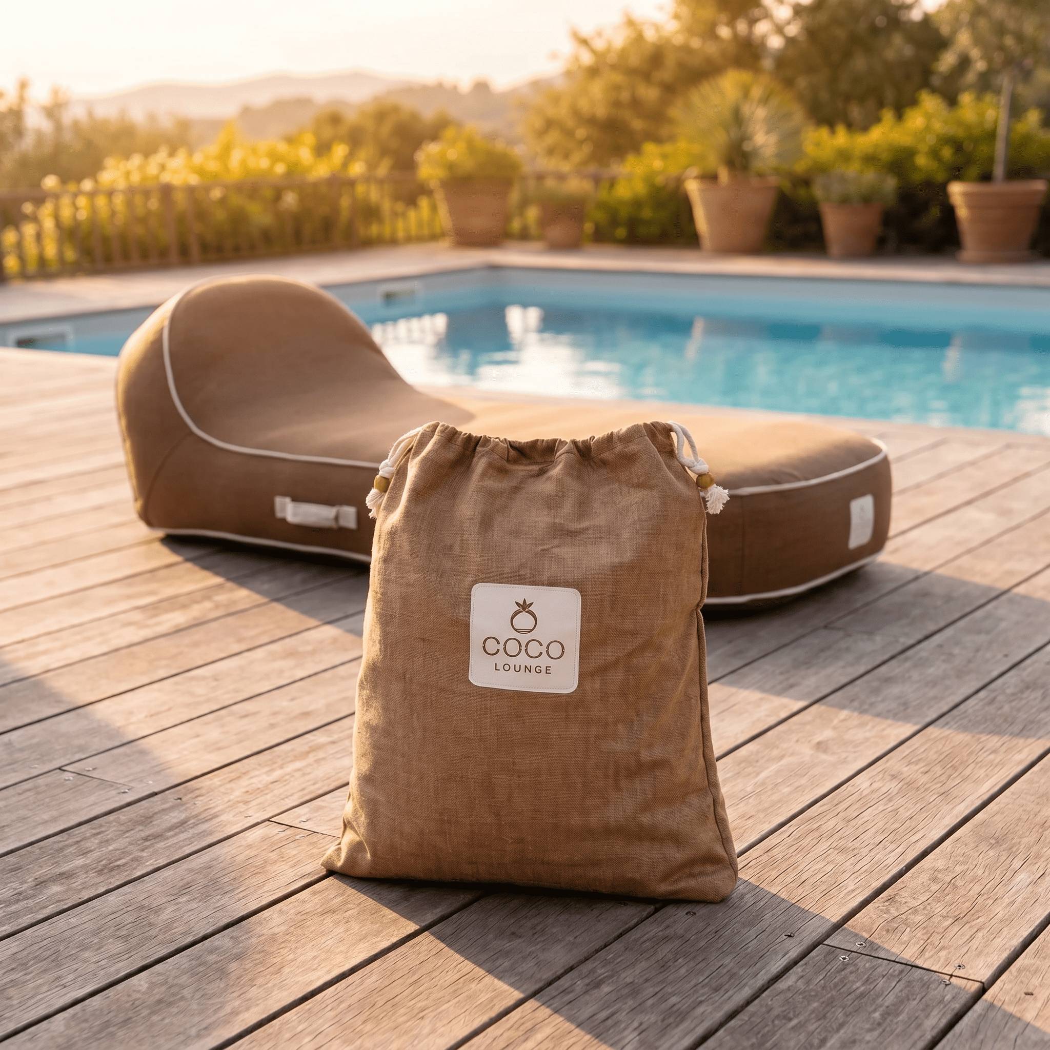 Coco Lounge - Coco Lounge Transat gonflable PALMA Collection Moka - chocolat - Image 4