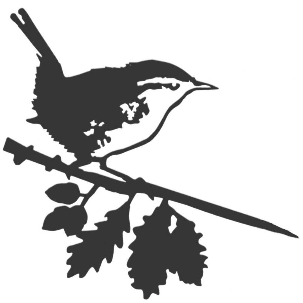 Metalbird - Oiseau sur pique troglodyte mignon en acier corten - Imagen 2