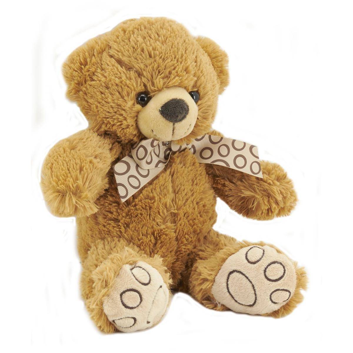 Aubry Gaspard - Peluche ours en acrylique brun 20 cm - Imagen 1