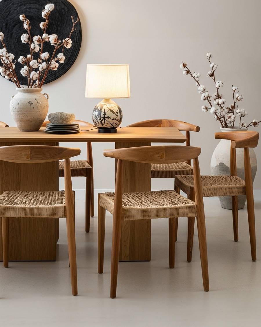 Soa - Lot de 2 chaises Soa en teck massif et corde synthétique - UNIQKA - Imagen 1