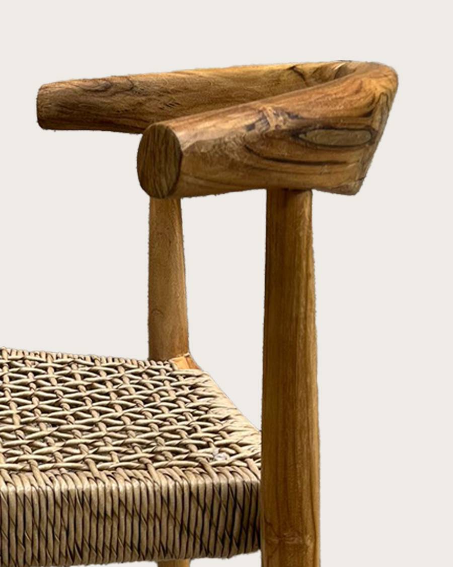 Soa - Lot de 2 chaises Soa en teck massif et corde synthétique - UNIQKA - Imagen 9