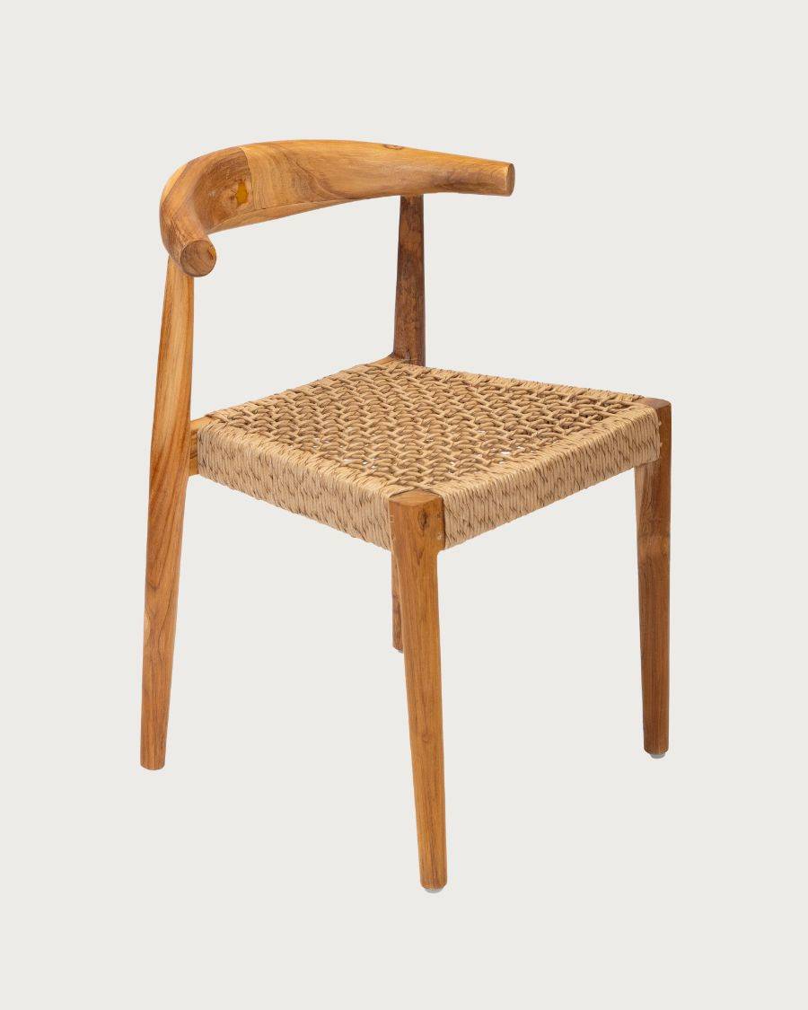Soa - Lot de 2 chaises Soa en teck massif et corde synthétique - UNIQKA - Imagen 4